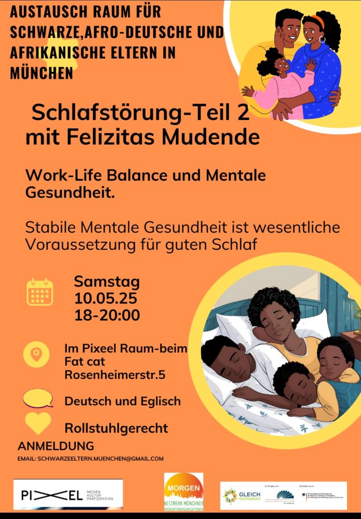 FLYER MIT Menschen die schlafen, die infos als textform geschrieben